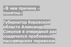 Губернатор Кировской области Александр Соколов в очередной раз озадачился проблемой пассажирских перевозок