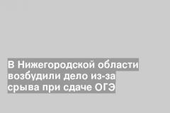В Нижегородской области возбудили дело из-за срыва при сдаче ОГЭ