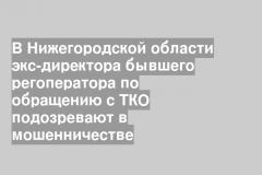 В Нижегородской области экс-директора бывшего регоператора по обращению с ТКО подозревают в мошенничестве