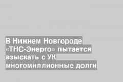 В Нижнем Новгороде «ТНС-Энерго» пытается взыскать с УК многомиллионные долги