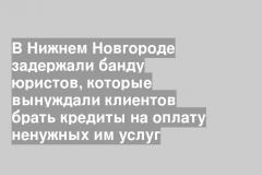 В Нижнем Новгороде задержали банду юристов, которые вынуждали клиентов брать кредиты на оплату ненужных им услуг