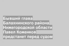 Бывший глава Балахнинского района Нижегородской области Павел Коженков предстанет перед судом