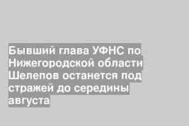 Бывший глава УФНС по Нижегородской области Шелепов останется под стражей до середины августа
