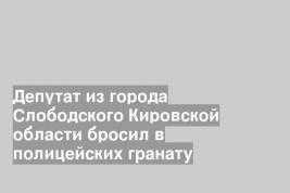 Депутат из города Слободского Кировской области бросил в полицейских гранату