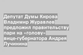 Депутат Думы Кирова Владимир Журавлев предложил правительству пари на «голову» вице-губернатора Андрея Лучинина