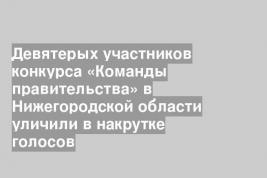 Девятерых участников конкурса «Команды правительства» в Нижегородской области уличили в накрутке голосов