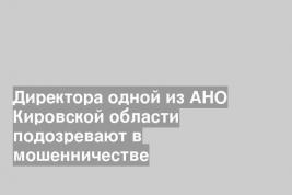 Директора одной из АНО Кировской области подозревают в мошенничестве