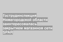 Гострудинспекция Нижегородской области заинтересовалась закрытием магазинов сети SPAR
