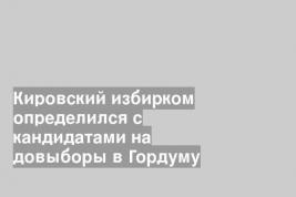 Кировский избирком определился с кандидатами на довыборы в Гордуму