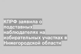 КПРФ заявила о подставных наблюдателях на избирательных участках в Нижегородской области