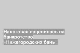 Налоговая нацелилась на банкротство «Нижегородских бань»