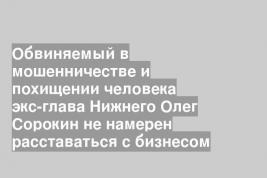 Обвиняемый в мошенничестве и похищении человека экс-глава Нижнего Олег Сорокин не намерен расставаться с бизнесом