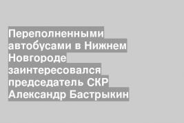 Переполненными автобусами в Нижнем Новгороде заинтересовался председатель СКР Александр Бастрыкин
