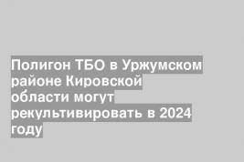 Полигон ТБО в Уржумском районе Кировской области могут рекультивировать в 2024 году