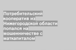 Потребительский кооператив из Нижегородской области попался на мошенничестве с маткапиталом