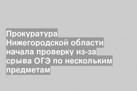 Прокуратура Нижегородской области начала проверку из-за срыва ОГЭ по нескольким предметам
