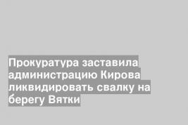 Прокуратура заставила администрацию Кирова ликвидировать свалку на берегу Вятки