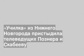 «Училка» из Нижнего Новгорода пристыдила телеведущих Познера и Скабееву