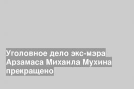 Уголовное дело экс-мэра Арзамаса Михаила Мухина прекращено