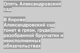 В Кирове Александровский сад тонет в грязи, груде разобранной брусчатки и неисполненных обязательствах