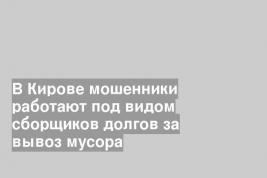 В Кирове мошенники работают под видом сборщиков долгов за вывоз мусора