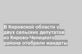 В Кировской области у двух сельских депутатов из Кирово-Чепецкого района отобрали мандаты