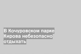 В Кочуровском парке Кирова небезопасно отдыхать