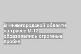 В Нижегородской области на трассе М-12 образовались огромные пробки
