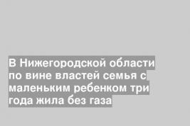 В Нижегородской области по вине властей семья с маленьким ребенком три года жила без газа
