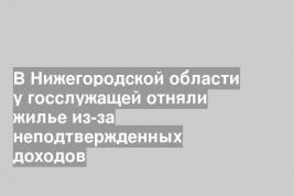 В Нижегородской области у госслужащей отняли жилье из-за неподтвержденных доходов