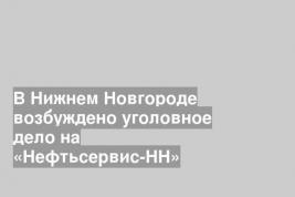 В Нижнем Новгороде возбуждено уголовное дело на «Нефтьсервис-НН»