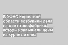 В УФАС Кировской области возбудили дела на две птицефабрики, которые завышали цены на куриные яйца