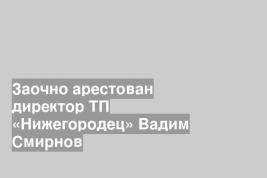 Заочно арестован директор ТП «Нижегородец» Вадим Смирнов