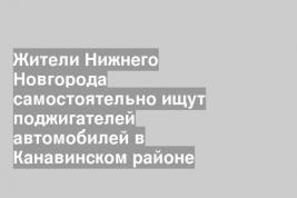Жители Нижнего Новгорода самостоятельно ищут поджигателей автомобилей в Канавинском районе