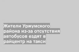 Жители Уржумского района из-за отсутствия автобусов ездят в райцентр на такси