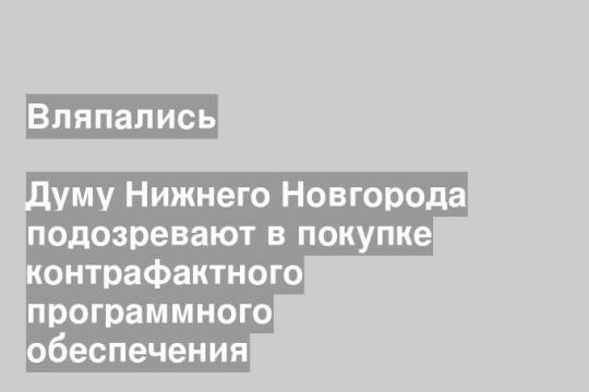 Думу Нижнего Новгорода подозревают в покупке контрафактного программного обеспечения