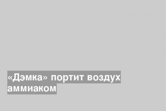 «Дэмка» портит воздух аммиаком