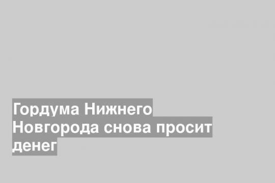 Гордума Нижнего Новгорода снова просит денег