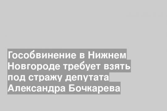 Гособвинение в Нижнем Новгороде требует взять под стражу депутата Александра Бочкарева
