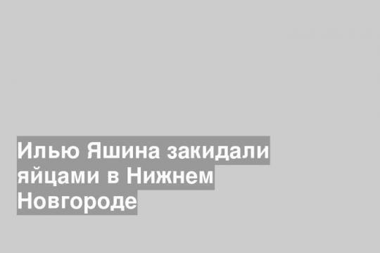 Илью Яшина закидали яйцами в Нижнем Новгороде