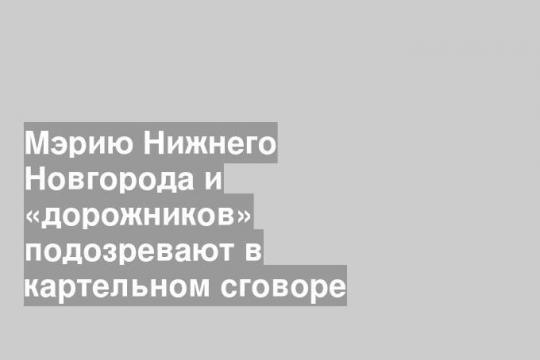 Мэрию Нижнего Новгорода и «дорожников» подозревают в картельном сговоре