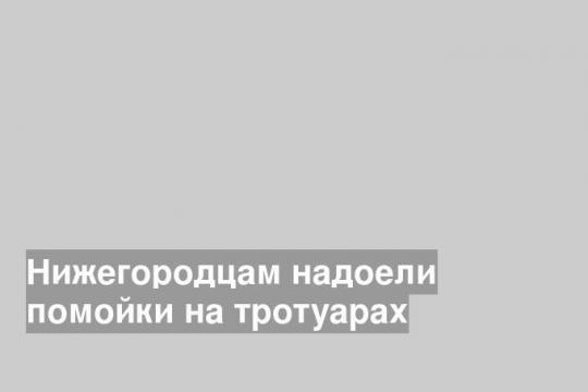 Нижегородцам надоели помойки на тротуарах