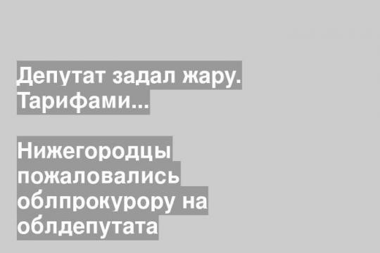 Нижегородцы пожаловались облпрокурору на облдепутата