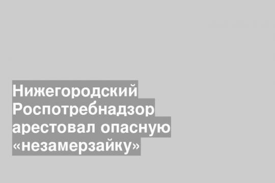 Нижегородский Роспотребнадзор арестовал опасную «незамерзайку»
