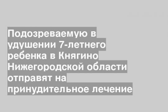 Подозреваемую в удушении 7-летнего ребенка в Княгино Нижегородской области отправят на принудительное лечение