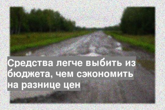 Средства легче выбить из бюджета, чем сэкономить на разнице цен