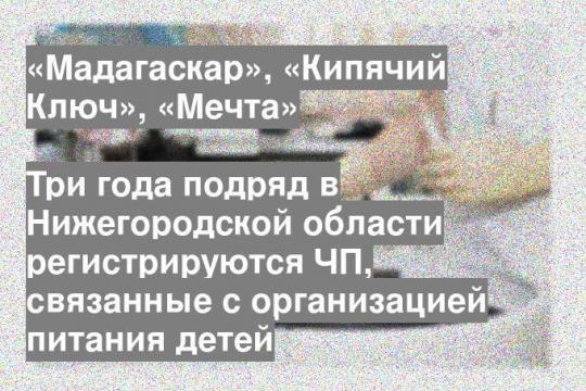 Три года подряд в Нижегородской области регистрируются ЧП, связанные с организацией питания детей