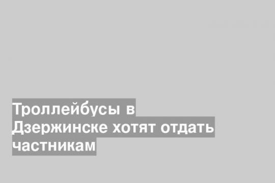 Троллейбусы в Дзержинске хотят отдать частникам