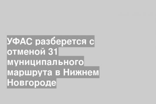 УФАС разберется с отменой 31 муниципального маршрута в Нижнем Новгороде