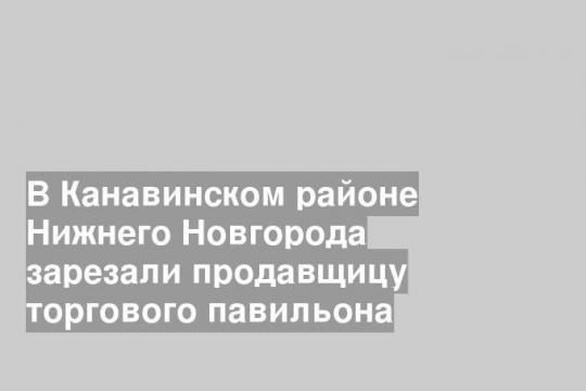 В Канавинском районе Нижнего Новгорода зарезали продавщицу торгового павильона